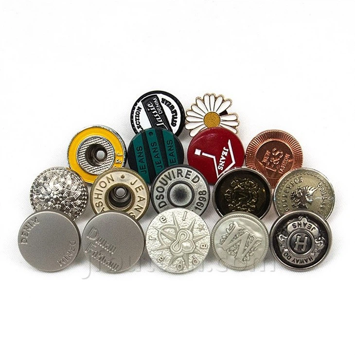 Pins de botons per al denim