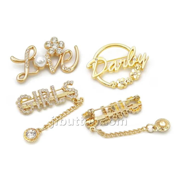 Custom Initial Brooch For Sweater suppliers