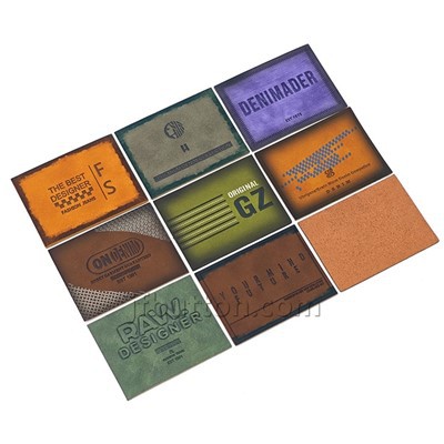 Etiquetes fetes a mà de cuir faux