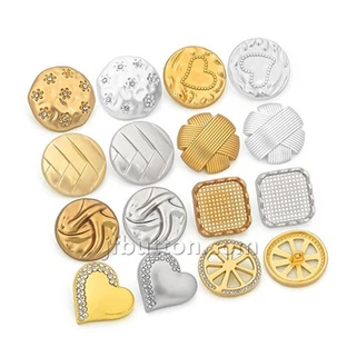 Botons de plata i or