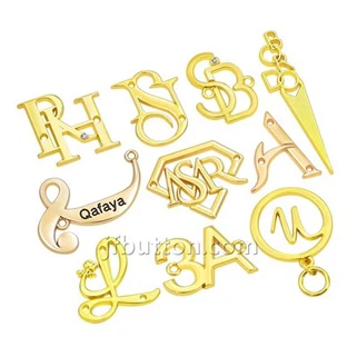 Etiquetes de logotip de metall petits