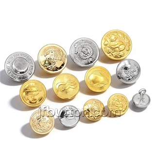 Botons militars de llautó antic