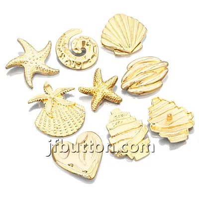 Botons metàl·lics en forma d'estrella