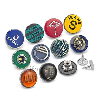 Botons de denim de plata